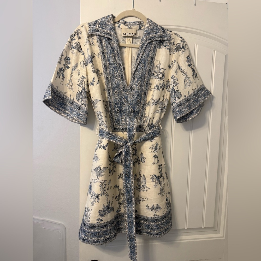 Alemais Casa Cream Mini Dress